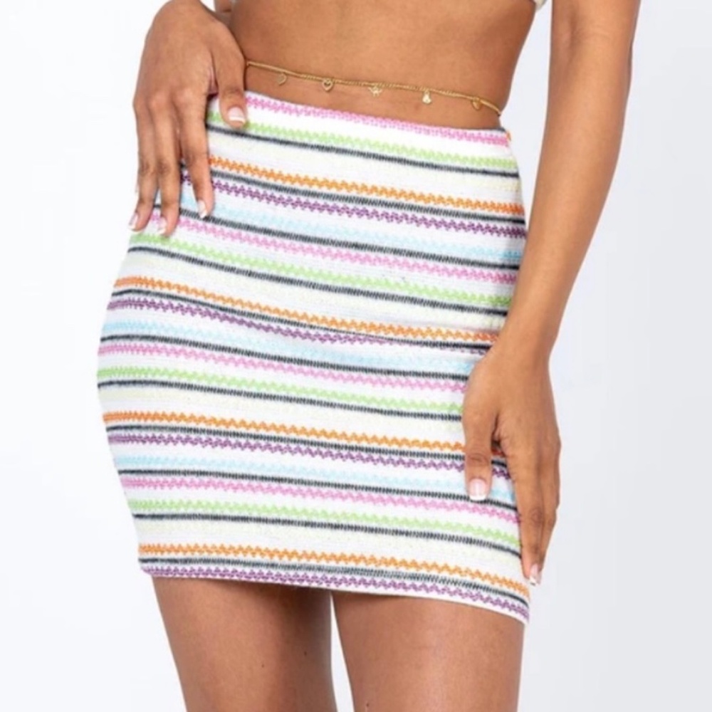 Princess Polly Women’s High Waist Striped Mini Skirt